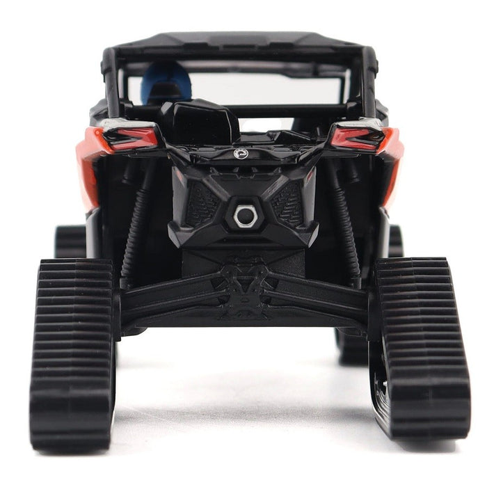 Can-Am Maverick X3 X rs Turbo RR Side-by-Side ATV with Tracks Chalk Gray and Magma Red - Diecast Master 1/32 - 60004