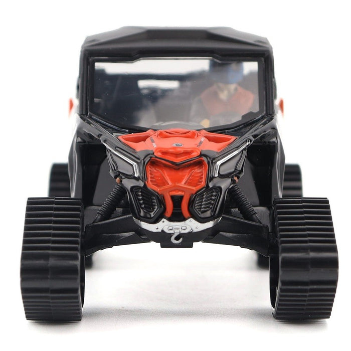 Can-Am Maverick X3 X rs Turbo RR Side-by-Side ATV with Tracks Chalk Gray and Magma Red - Diecast Master 1/32 - 60004