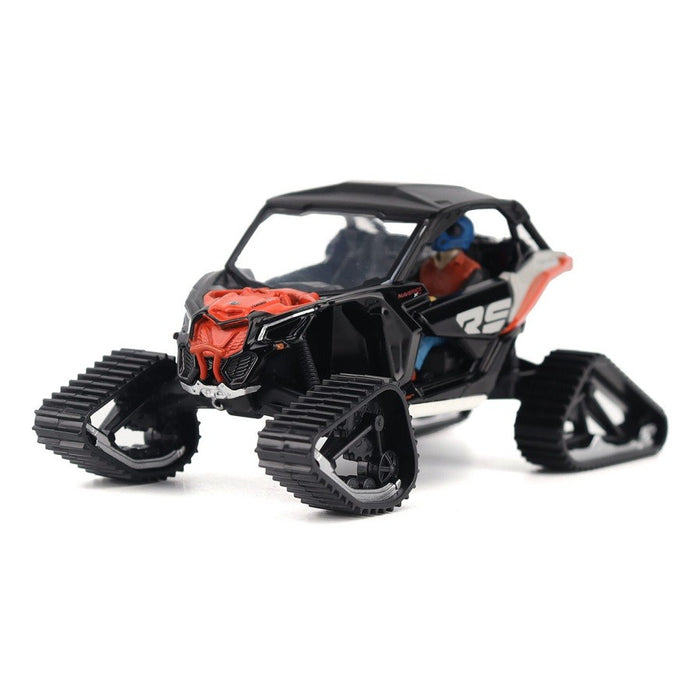 Can-Am Maverick X3 X rs Turbo RR Side-by-Side ATV with Tracks Chalk Gray and Magma Red - Diecast Master 1/32 - 60004