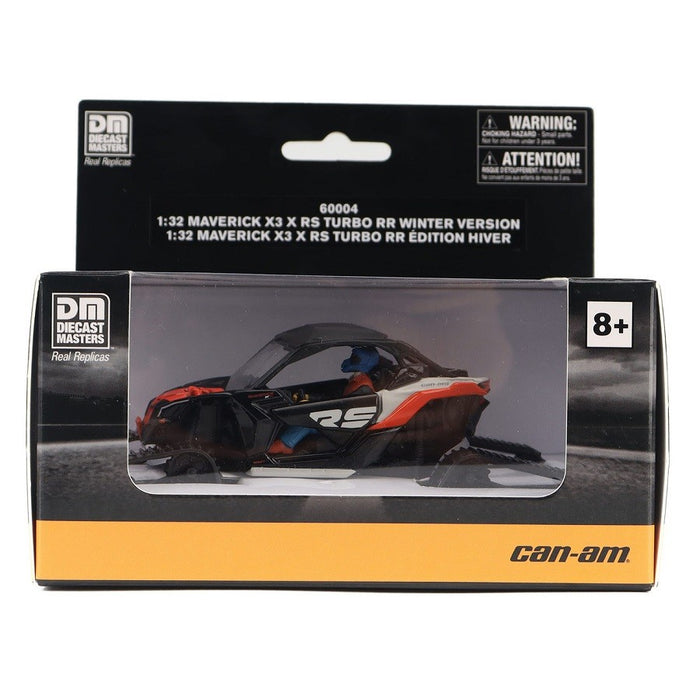 Can-Am Maverick X3 X rs Turbo RR Side-by-Side ATV with Tracks Chalk Gray and Magma Red - Diecast Master 1/32 - 60004