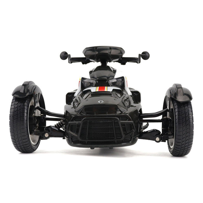 R/C - Can-Am Ryker Rally 3-Wheel Motorcycle in Black, White, and Red. - Remote Control - Diecast Master 1/6 - 30603