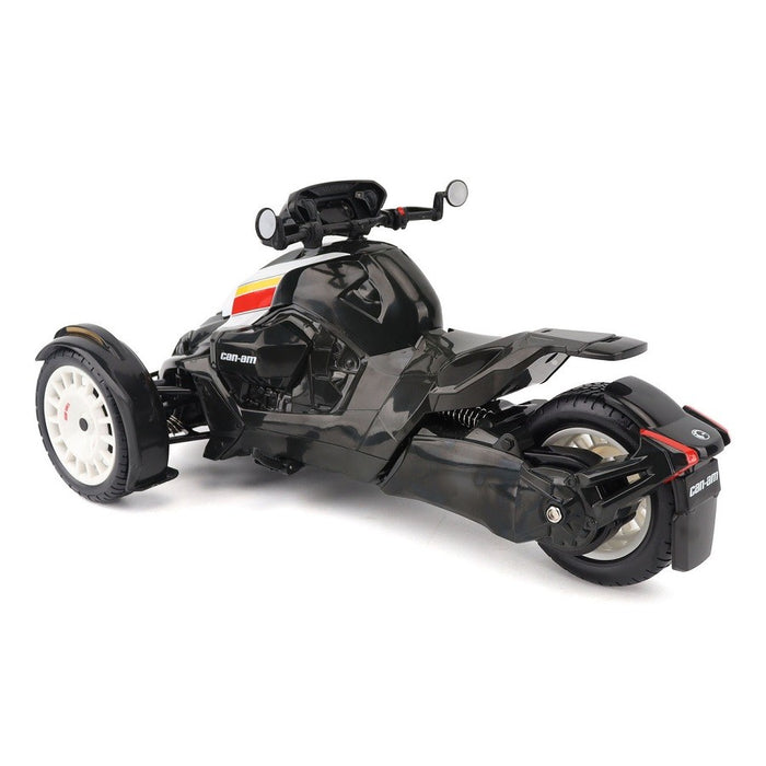 R/C - Can-Am Ryker Rally 3-Wheel Motorcycle in Black, White, and Red. - Remote Control - Diecast Master 1/6 - 30603