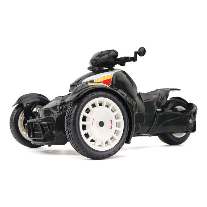 R/C - Can-Am Ryker Rally 3-Wheel Motorcycle in Black, White, and Red. - Remote Control - Diecast Master 1/6 - 30603