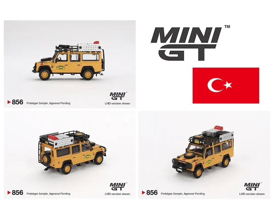 Land Rover Defender 110 1989 Camel Trophy Amazon Team Turkey - TURKEY Exclusives - Mini GT - 1:64 - MGT00856 Passion Diecast