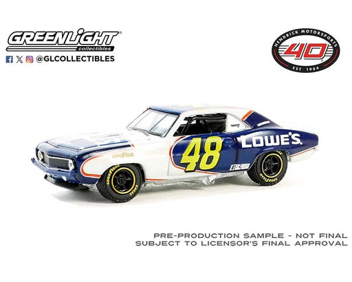 1969 Chevrolet Camaro - Jimmie Johnson / Hendrick Motorsports - California Motor Speedway - 1/64 Greenlight - 30493