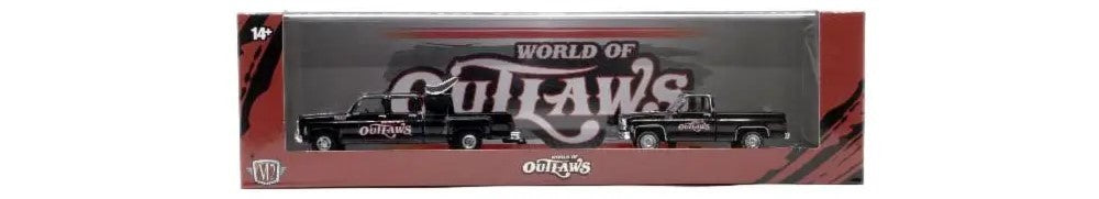 World of Outlaws 1973 GMC Sierra 3500 and 1975 GMC Sierra Grande 15 - M2 - 1/64 - 36000-77  C