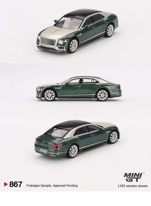 Bentley Flying Spur White Sand Verdant - Mini GT - 1:64 - MGT00867 Passion Diecast