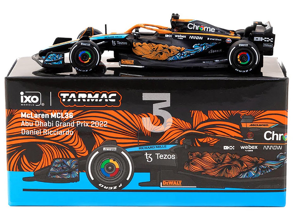 McLaren MCL36 Abu Dhabi Grand Prix 2022 Daniel Ricciardo - Tarmac Works - 1/64 - T64G-F041-DR3 Passion Diecast