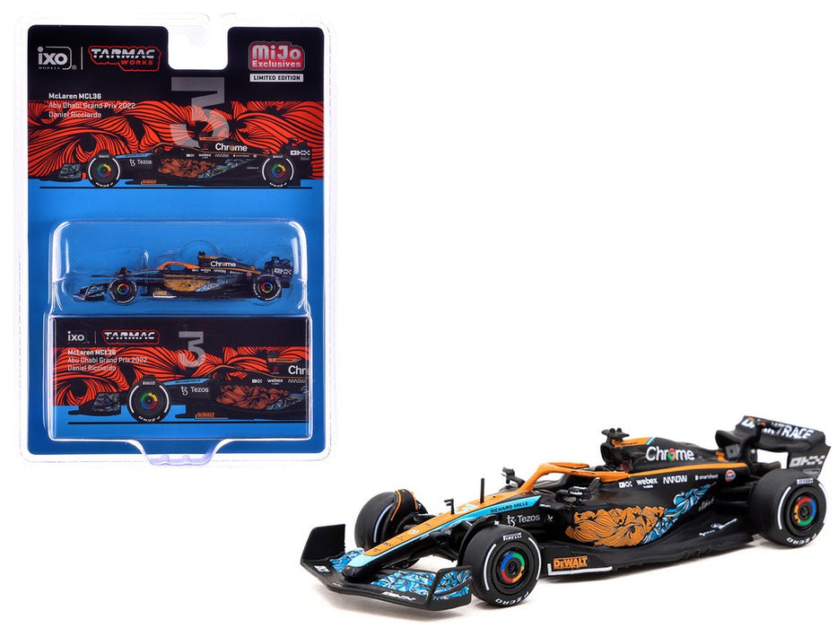 McLaren MCL36 Abu Dhabi Grand Prix 2022 Daniel Ricciardo - Tarmac Works - 1/64 - T64G-F041-DR3 Passion Diecast