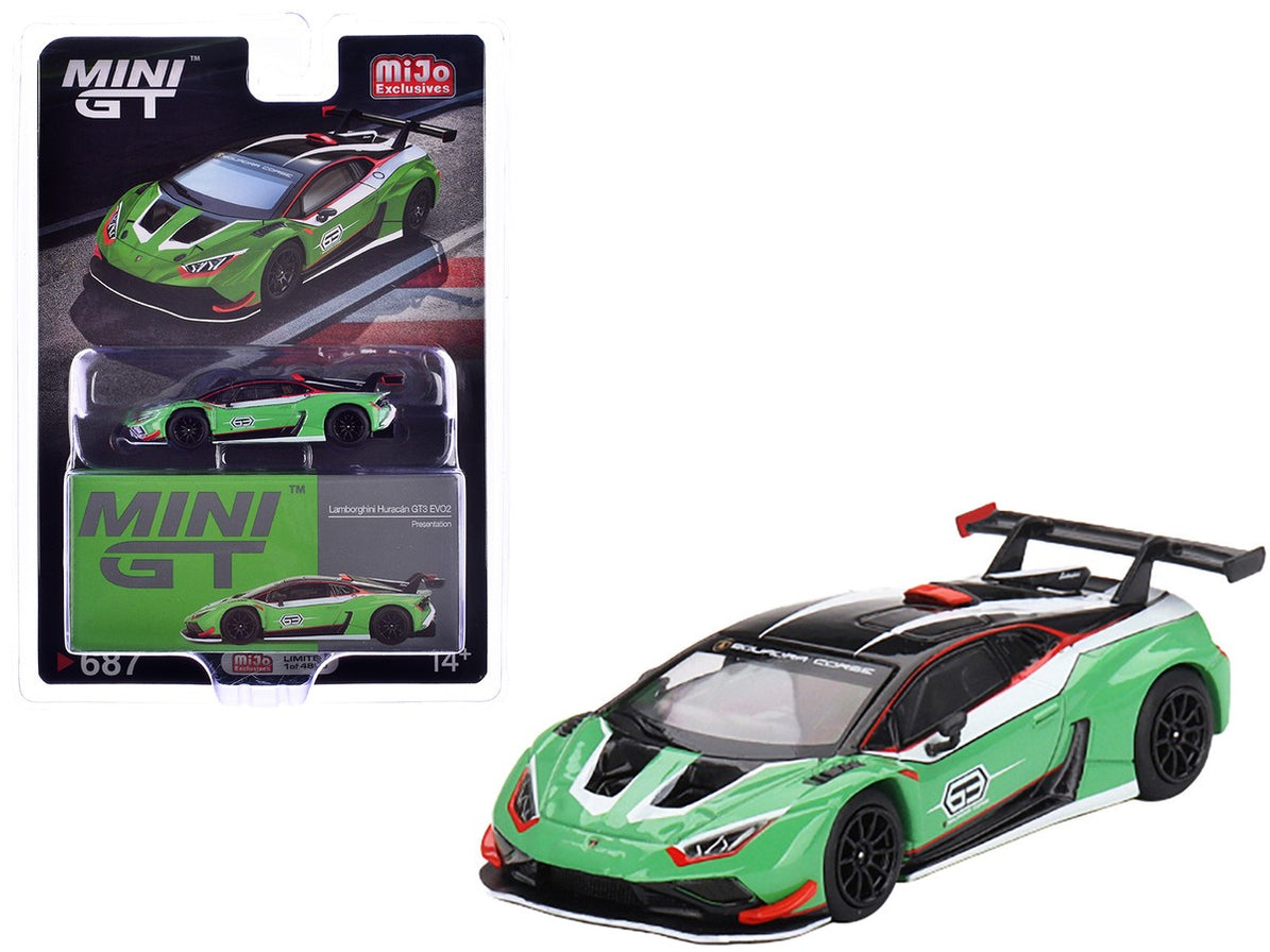 Lamborghini Huracán GT3 EVO 2 Presentation - Mini GT - 1:64 - MGT00687 ...