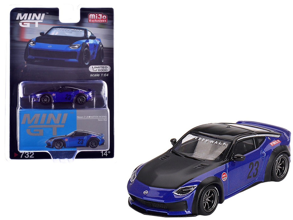 Nissan Z LB★NATION WORKS Serian Blue - Mini GT - 1:64 - MGT00732 Passion Diecast