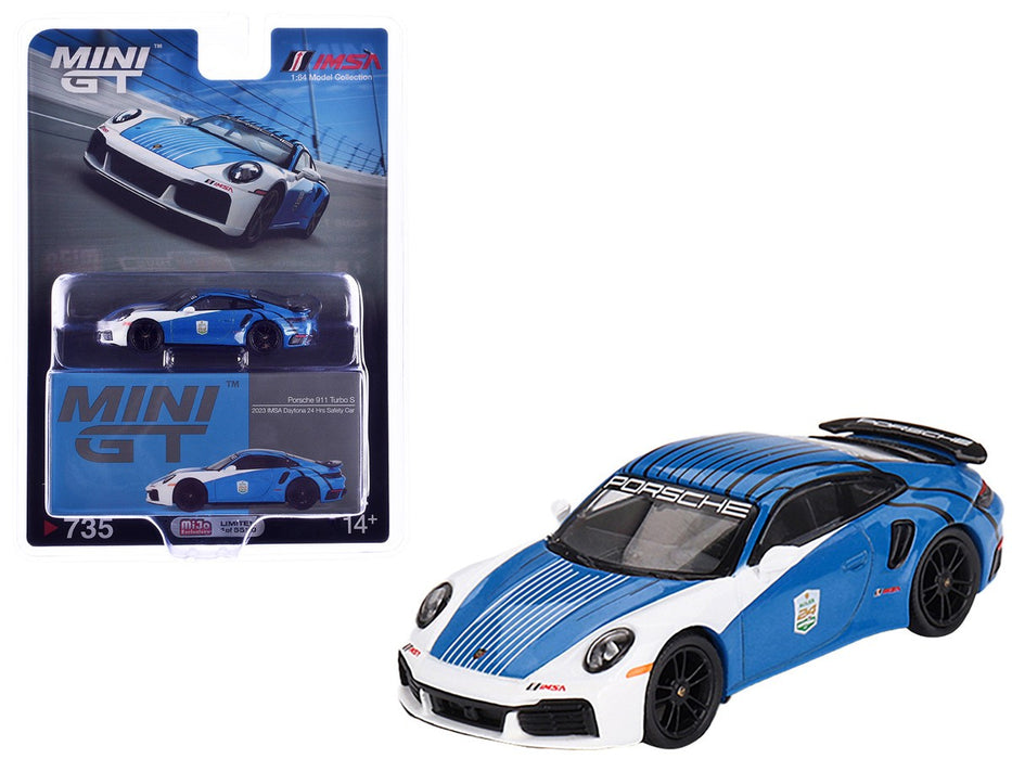 Porsche 911 Turbo S Safety Car 2023 IMSA Daytona 24 Hrs - Mini GT - 1:64 - MGT00735 Passion Diecast