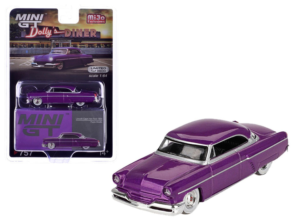 Lincoln Capri Hot Rod 1954 Purple Metallic - Mini GT - 1:64 - MGT00757 Passion Diecast