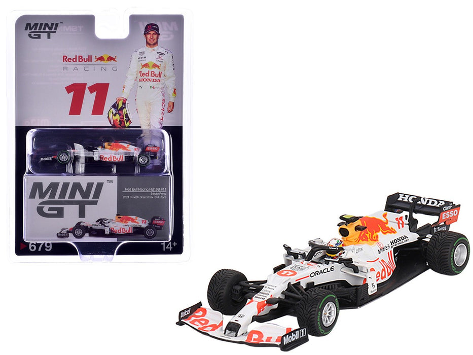 Red Bull RB16B No.11 Sergio Pérez 2021 Turkish Grand Prix 3rd Place - Mini GT - 1:64 - MGT00679 Passion Diecast