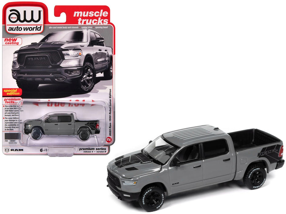 2023 Dodge Ram Rebel Lunar Edition - Grey - Auto World - 1/64 - AWSP164 B