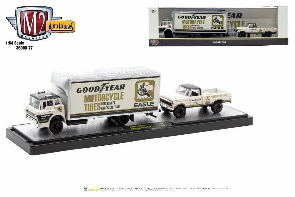 1969 Ford C950 Box Truck and 1972 Ford F250 4X4 Truck themed Goodyear - M2 - 1/64 - 36000-77 B