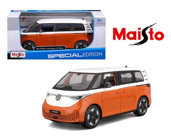 2023 Volkswagen ID Buzz - Orange/White - Special Edition - Maisto 1/24 - 32914 OR - Passion Diecast