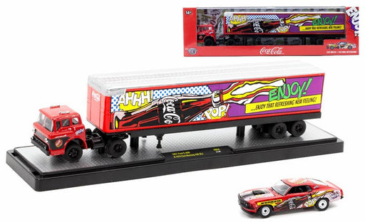 Coca-Cola -1957 Ford C-600 Truck and 1970 Ford Mustang 428 SCJ -  M2 1/64 - 56000-TW3 A