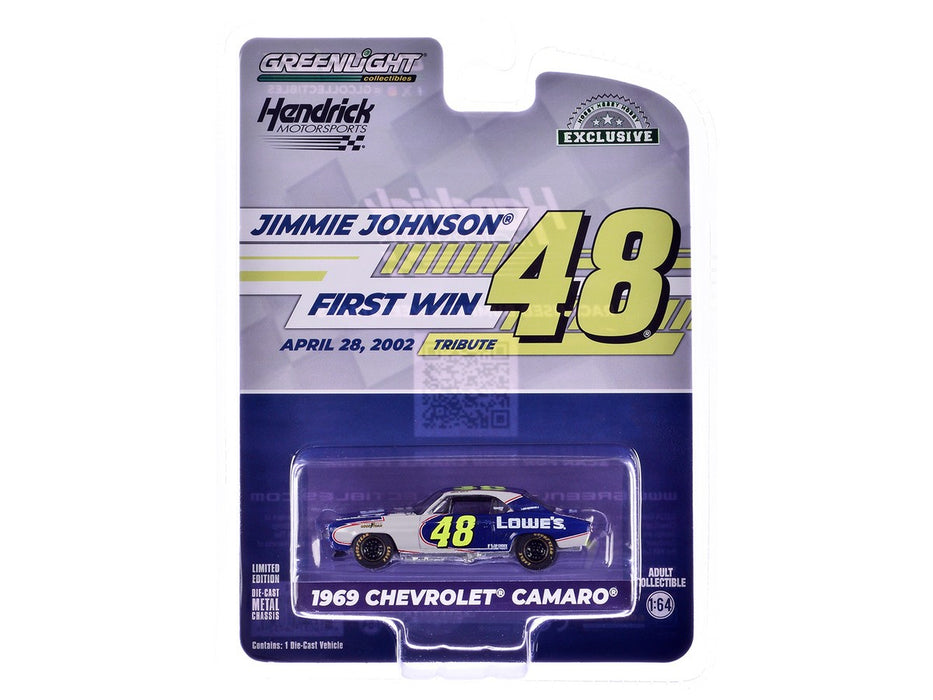 1969 Chevrolet Camaro - Jimmie Johnson / Hendrick Motorsports - California Motor Speedway - 1/64 Greenlight - 30493