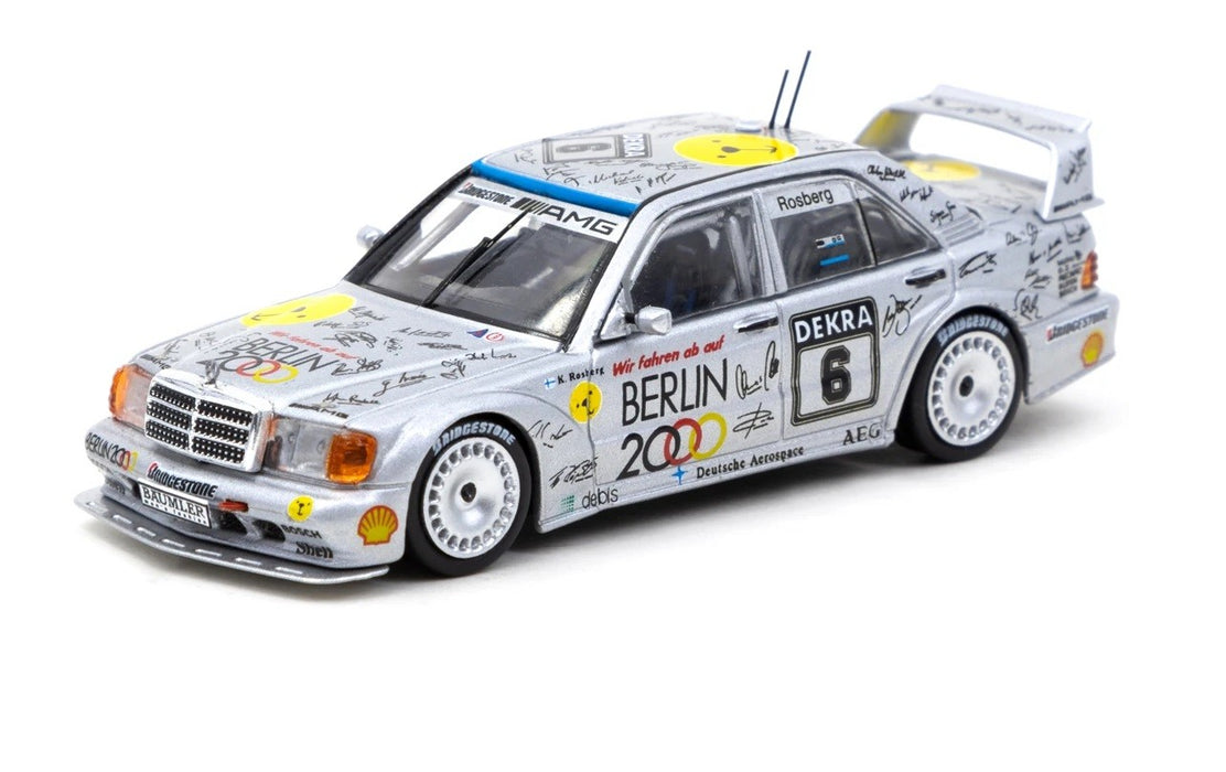 Mercedes-Benz 190E 2.5-16 EVO II DTM 1992 Keke Rosberg n°6 - White - Tarmac Works  1/64 - T64-024-92DTM06 - Passion Diecast 