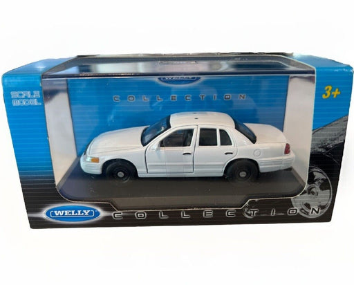 1999 Ford Crown Victoria Police Interceptor - Plain White  Welly 1.43 WE9762CHF-SW