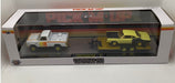 CHASE CAR 1979 Dodge 150 Power Wagon hauling on an open trailer 1969 Plymouth Road Runner - M2 - 1/64 - 36000-77 AGR