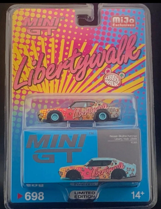 CHASE CAR Nissan Skyline Kenmeri Liberty Walk LBWK KUMA - Mini GT - 1:64 - MGT00698GR