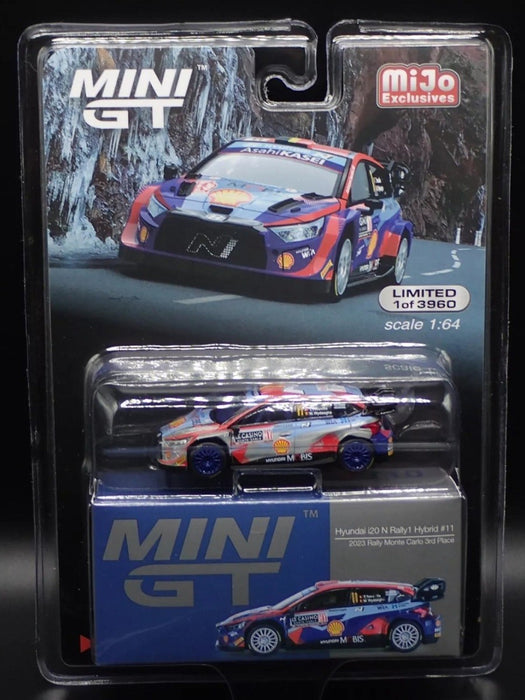 CHASE CAR Hyundai i20 N Rally1 2023 Rally MonteCarlo 3rd Place No.11 - Mini GT - 1:64 - MGT00710GR