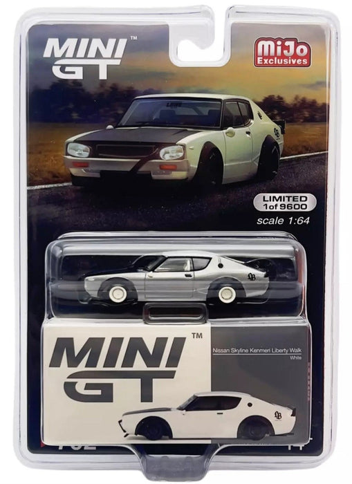 CHASE CAR Nissan Skyline Kenmeri Liberty Walk White - Mini GT - 1:64 - MGT00702GR