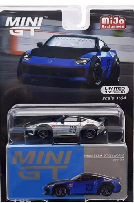 CHASE CAR Nissan Z LB★NATION WORKS Serian Blue - Mini GT - 1:64 - MGT00732GR