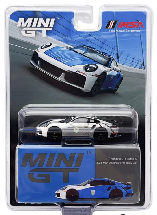 CHASE CAR Porsche 911 Turbo S Safety Car 2023 IMSA Daytona 24 Hrs - Mini GT - 1:64 - MGT00735GR