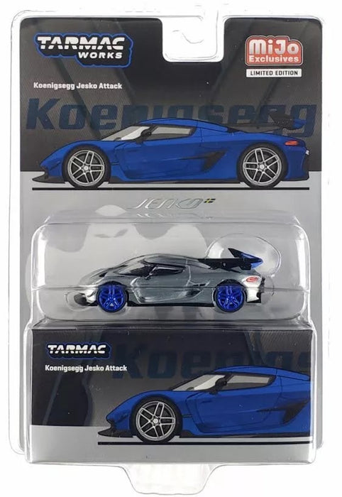 CHASE CAR Koenigsegg Jesko Attack - Blue - Tarmac Works - 1/64 - T64G-TL052-BLGR