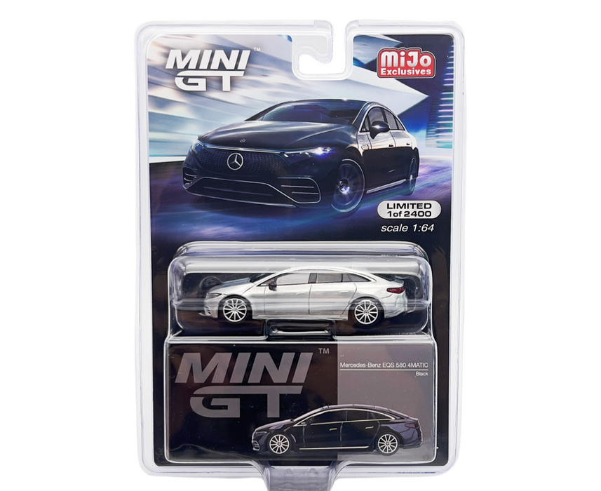 CHASE CAR Mercedes-Benz EQS 580 4MATIC Black - Mini GT - 1:64 - MGT00694GR