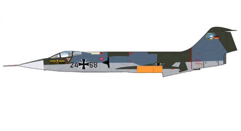 (Preorder) Lockheed F-104G Starfighter / Luftwaffe JG 74 Molders, 24+68, Germany 1970s / Hobby Master 1:72 HA1078