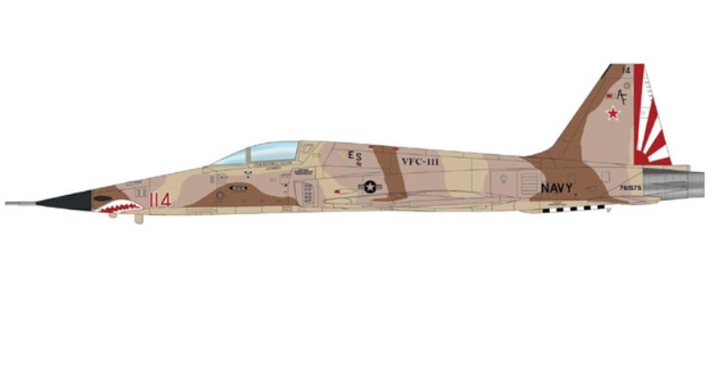 (Preorder) Northrop F-5N Tiger II / USN VFC-111 Sun Downers, NAS Key West, FL, 2013 / Hobby Master 1:72 HA3378