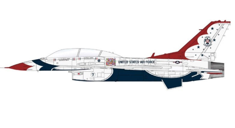Lockheed F-16D Fighting Falcon / USAF Thunderbirds no. 7, Nellis AFB, NV, 2017 / Hobby Master 1:72 HA38045