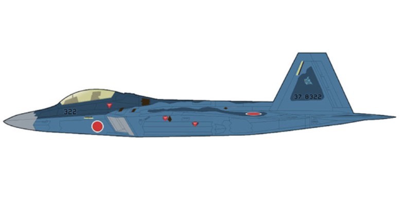 (Preorder) Lockheed F-22J Raptor / JASDF 3rd Hikotai, no. 37-8322, Japan, Fantasy Aircraft / Hobby Master 1:72 HA2830