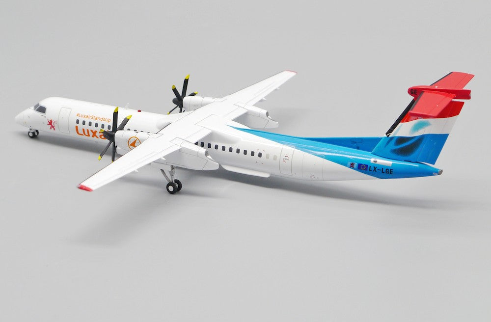 Luxair Bombardier Dash-8 Q400 / LX--LGE / "Luxair Stands Up"/ JC Wings 1:200 / JC2LGL0169
