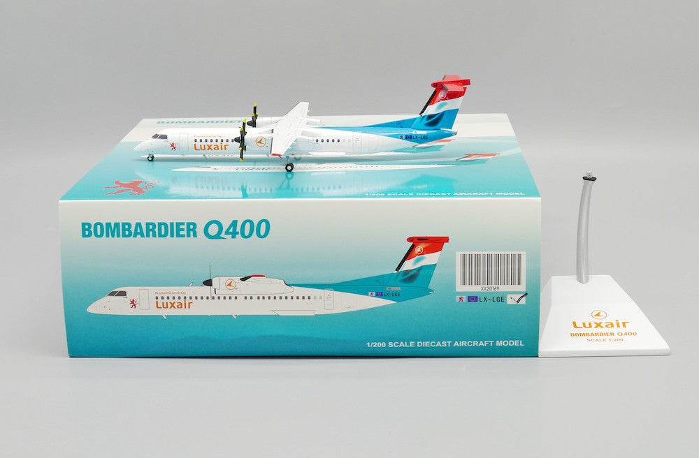 Luxair Bombardier Dash-8 Q400 / LX--LGE / "Luxair Stands Up"/ JC Wings 1:200 / JC2LGL0169