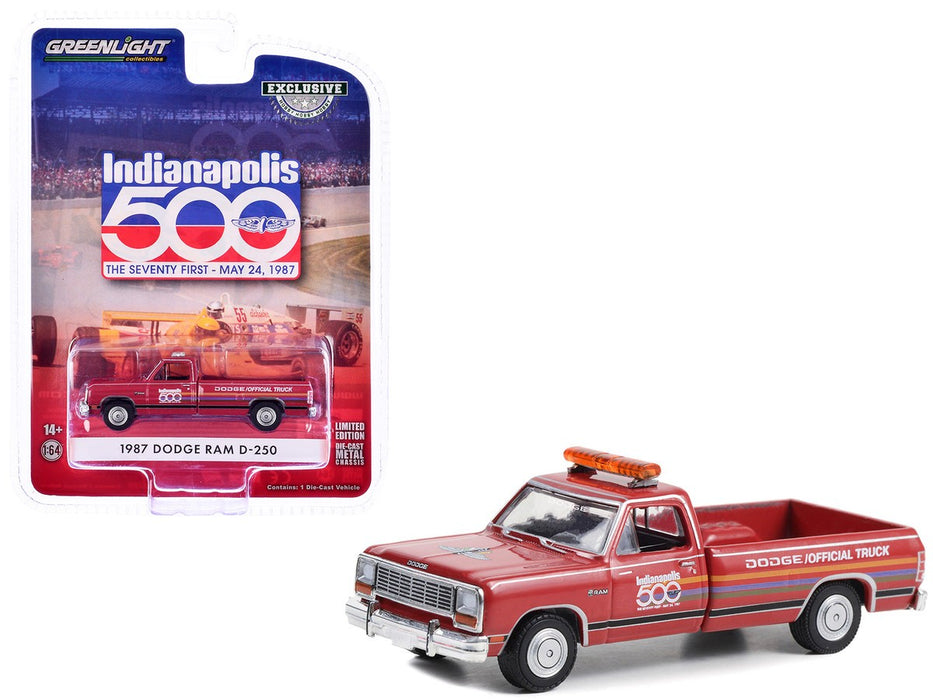 71st Annual Indianapolis 500 Mile Race Dodge - 1987 Dodge Ram D-250 - Hobby Exclusive - 1/64 Greenlight - 30399