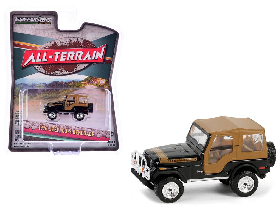 1976 Jeep CJ-5 Renegade Lifted with Off-Road Bumper - All-terrain Series 16 - 1/64 Greenlight - 35290 C