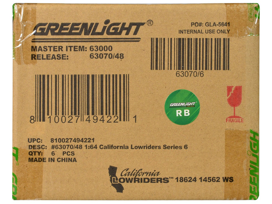 California Lowriders Series 6 - Assortment - 1/64 Greenlight - 63070 Passion Diecast