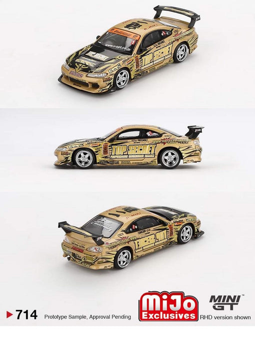 Nissan Silvia (S15) Top Secret D1GP - Gold - Mini GT - 1:64 - MGT00714 Passion Diecast