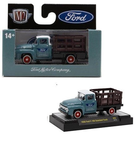 1956 Ford F-100 Stake Bed Truck - Auto-Thentics Release 95 - M2 Machine - 1:64 - 32500-95 F