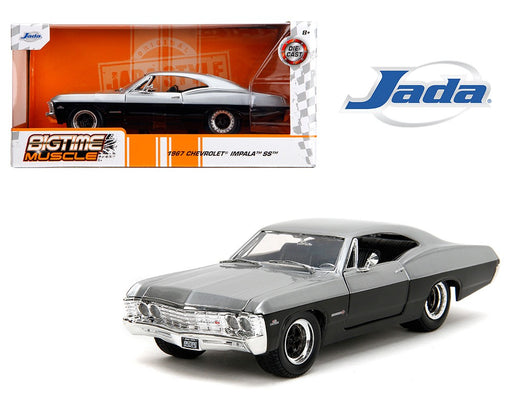 1967 Chevrolet Impala SS - Silver and Black Two Tone - Bigtime Muscle - Jada - 1/24 - 35217