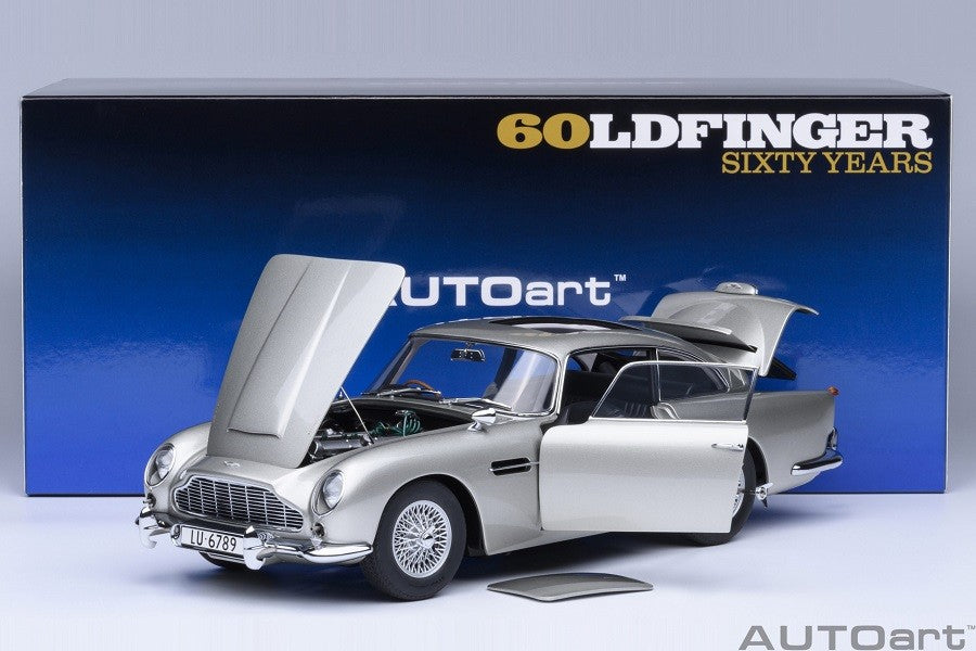 Aston Martin DB5 Goldfinger (Silver) - Autoart 1/18 - 70296 - Passion Diecast 