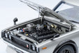 Nissan Skyline 2000 GT-R (KPGC110) Tuned version (Silver) - Autoart 1/18 - 77466 - Passion Diecast 