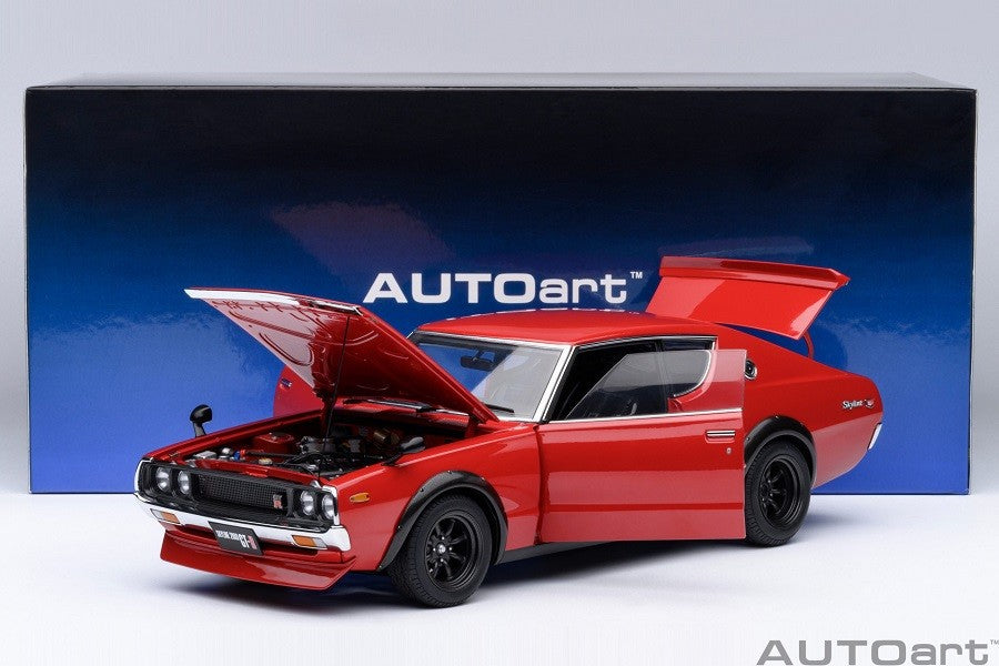 Nissan Skyline 2000 GT-R (KPGC110) Tuned version (Red) - Autoart 1/18 - 77468