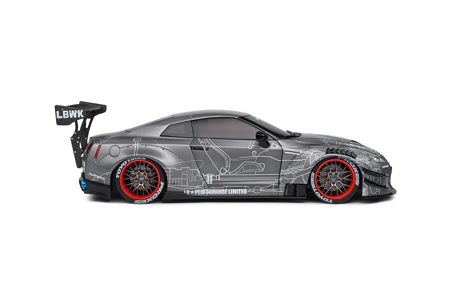 Nissan GT-R (R35) W/ Liberty Walk Body Kit 2.0 - Catalogue Design - 2020 - Solido - 1/18 - S1805810 - Passion Diecast 