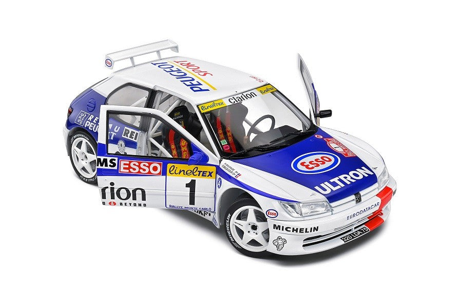Peugeot 306 Maxi - Rallye Monte Carlo - 1996 - No.1 F.Delecour/M.Sauvage - Solido - 1/18 - S1808305 - Passion Diecast 